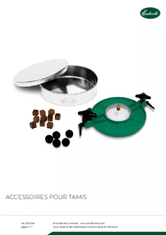 Product data sheet Sieve accessories