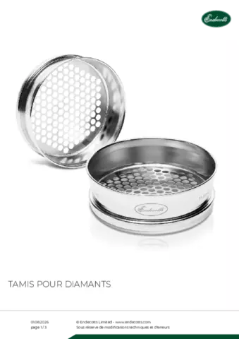 Fiche produit Diamond sieves