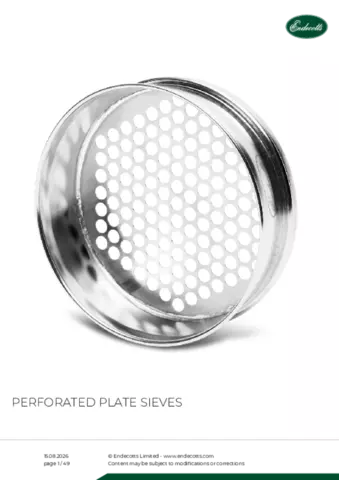 Product data sheet Perforated plate sieves