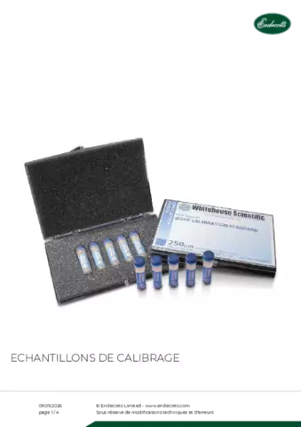 Fiche produit Calibration samples
