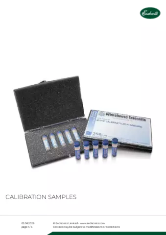 Product data sheet Calibration samples
