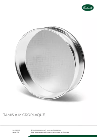 Fiche produit Microplate Sieves